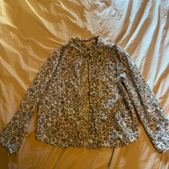 Organic Coyuchi Pajama Set Floral - Picture 2 of 4